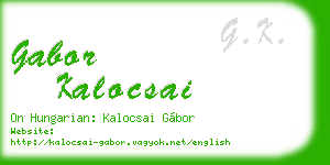 gabor kalocsai business card