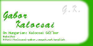gabor kalocsai business card